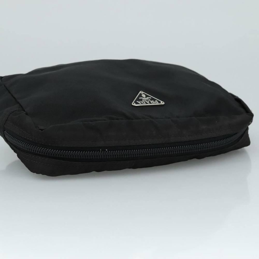 PRADA Pouch Nylon Black Silver Auth bs20983 - Picture 5 of 16